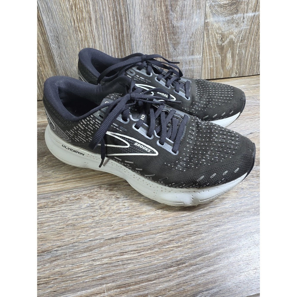 Brooks Glycerin 20 Running Shoes Womens Size 9.5 B Black Sneakers 1203691B059